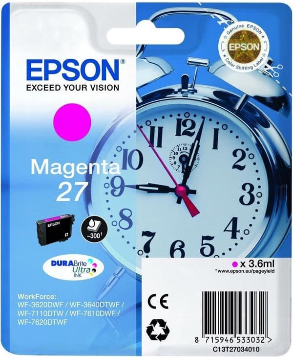 Epson 27 DURABrite Ultra Magenta bläckpatron