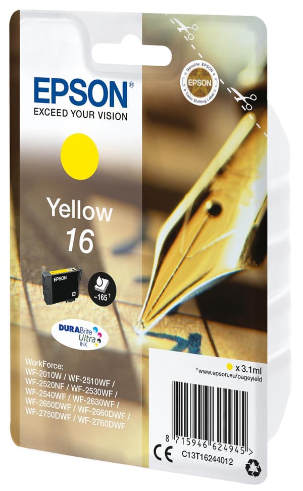 Epson 16 - Gul - Bläckpatron (C13T16244012)