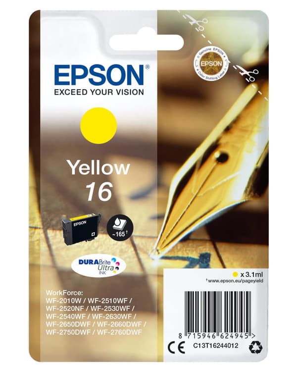 Epson 16 - Gul - Bläckpatron (C13T16244012)