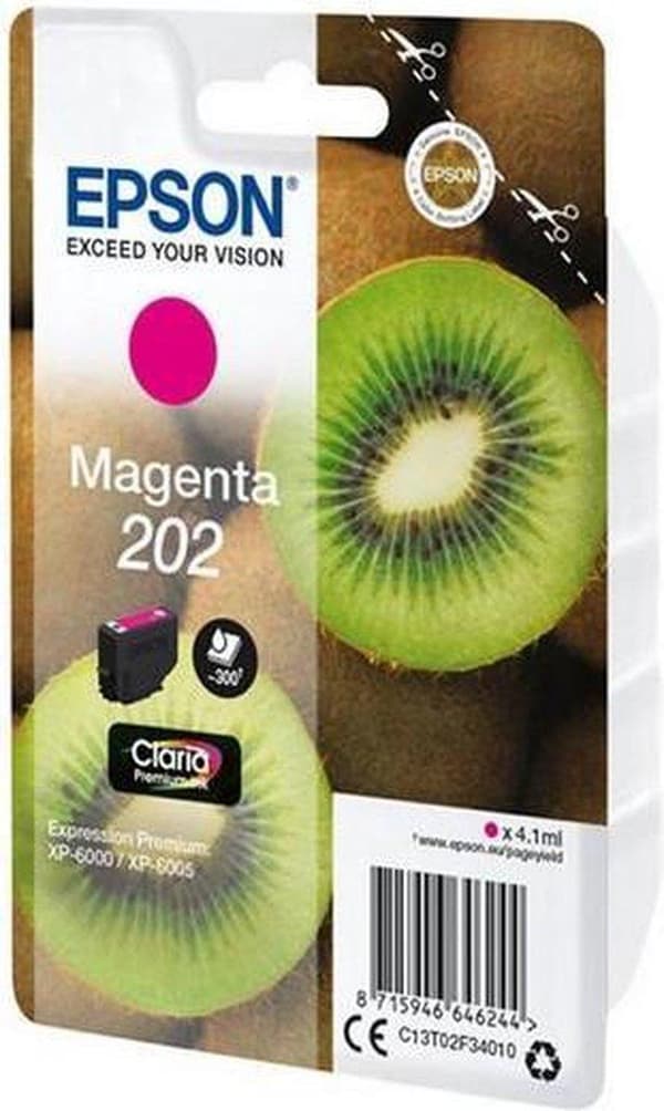 Epson 202 - 4,1 ml - gul - original - blækpatron - til Expression Premium XP-6000, XP-6005, XP-6100, XP-6105