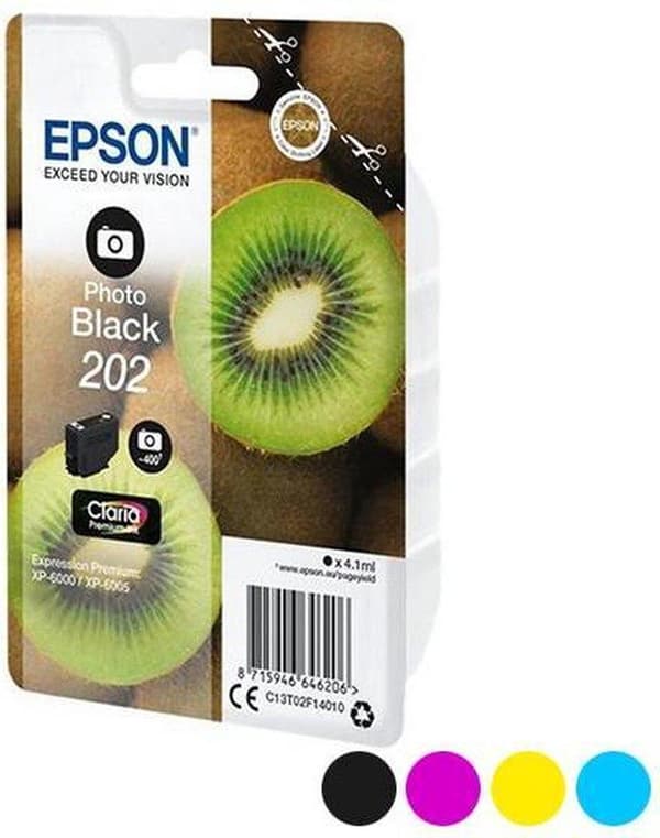 Epson 202 - 4,1 ml - gul - original - blækpatron - til Expression Premium XP-6000, XP-6005, XP-6100, XP-6105