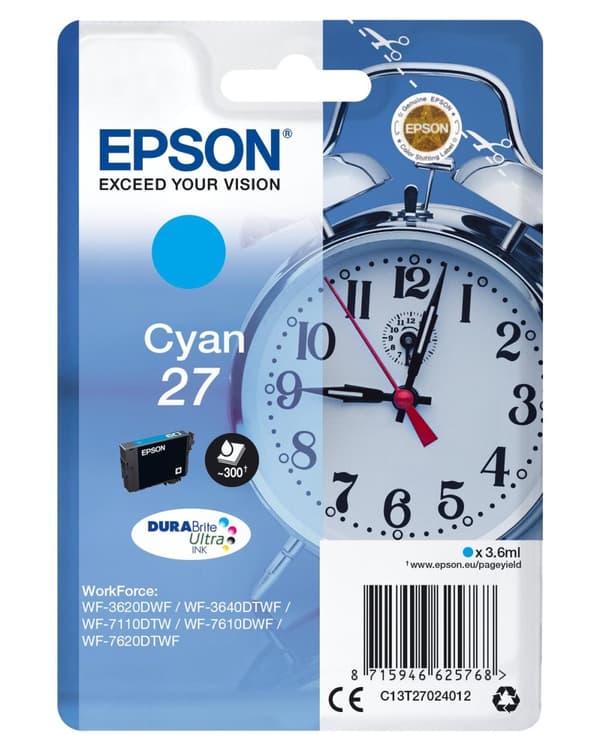 Epson 27 - Bläckpatron / Cyan