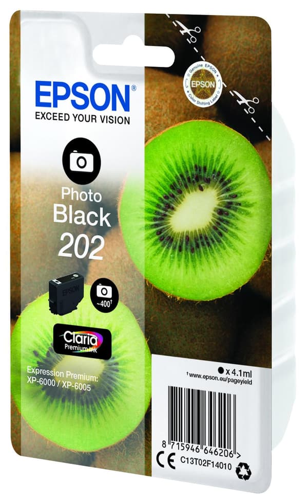 Epson 202 - Blækpatron / Foto Sort