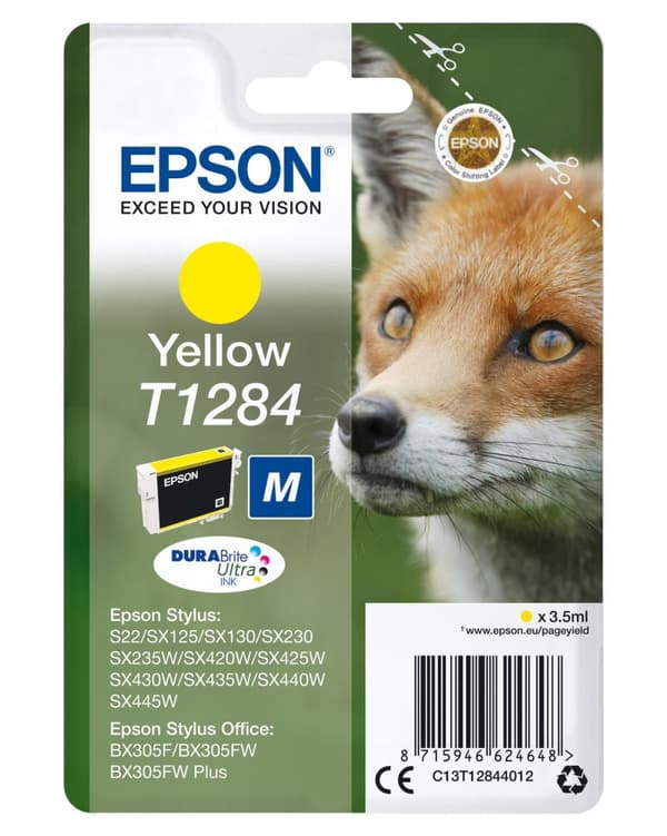 Epson T1284 - Gul - Bläckpatron (C13T12844012)
