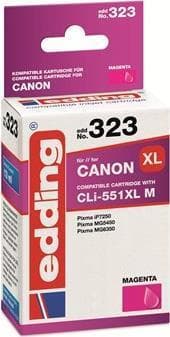 edding bläckpatron EDD-323 ersätter Canon CLI-551XL - magenta - 13ml