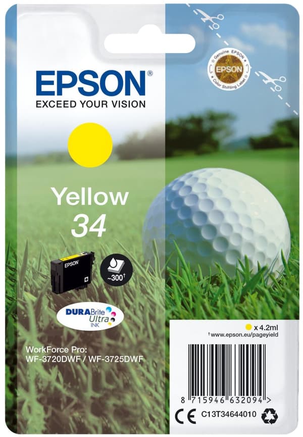 Epson 34 - 4,2 ml - gul - original - bläckpatron (C13T34644010)