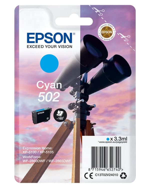Epson - C13T02V24010 - 502 - Bläckpatron cyan