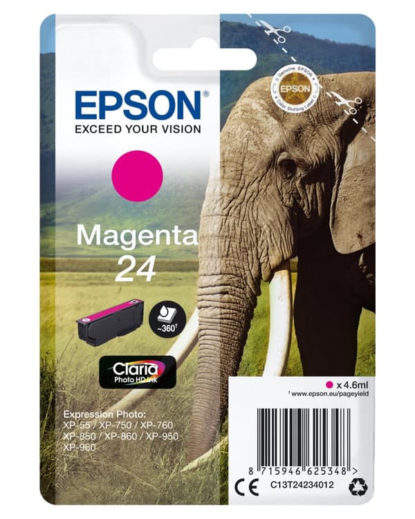 Epson 24 - 6-pack - magenta - bläckpatron (C13T24234012)