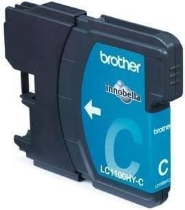 Brother LC1100HYC - skrivarkassett - hög kapacitet - 1 x cyan - 700 sidor (LC1100HYC)