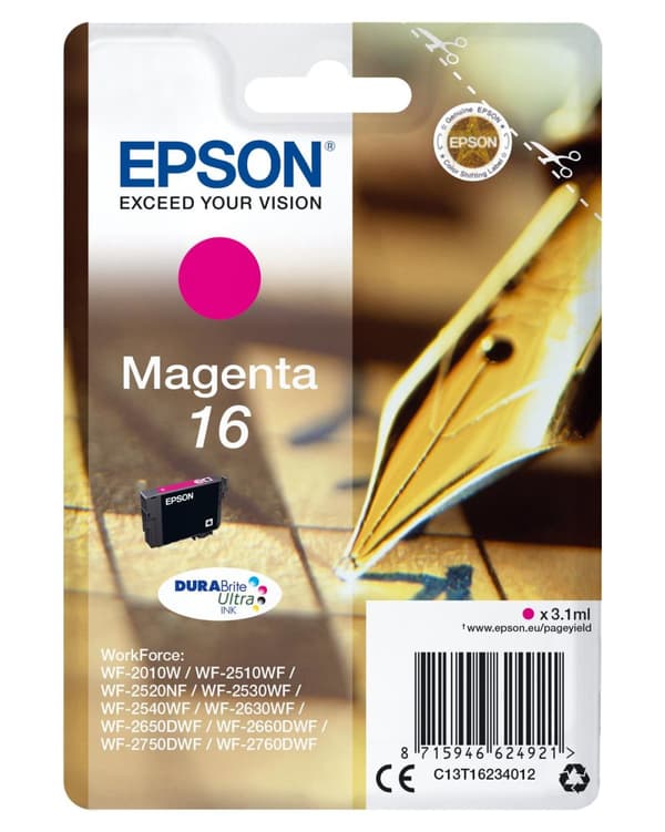 Epson 16 magenta bläckpatron (C13T16234012)