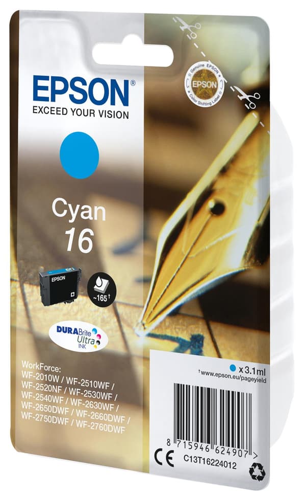 Epson 16 cyan bläckpatron (C13T16224012)