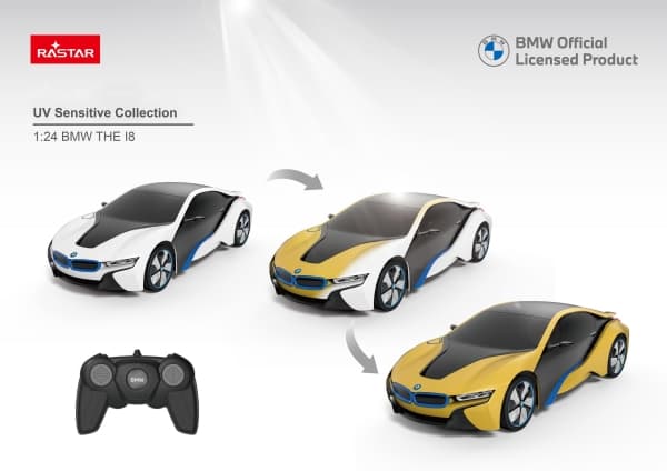 RASTAR R/C 1:24 BMW i8-UV Sensitive Collection