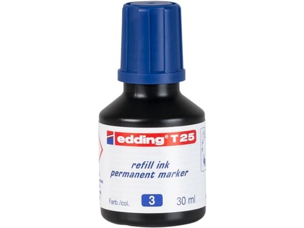 edding T 25 - Bläck - permanent - blå - 30 ml