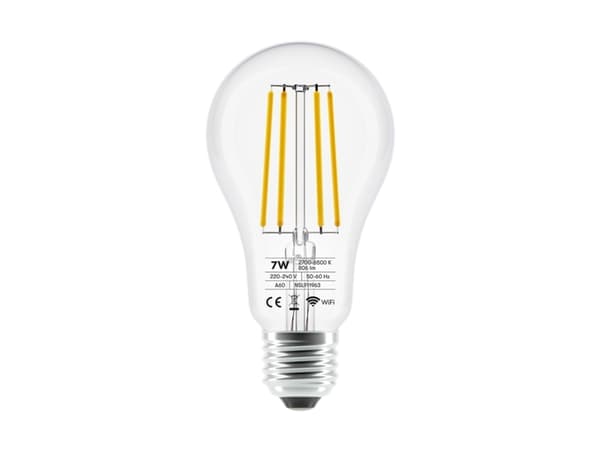 Lite Bulb Moments A60 2700-6500K E27 6W Klar glas filament Hvid atmosfære