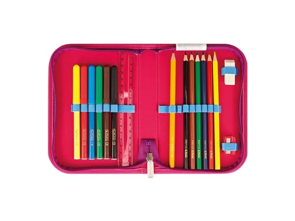 Herlitz UltraLight Plus Tropical Chill, Pennfack, Pencil pouch, Skolväska, Sport bag, Flicka, Grundskola, Ryggsäck, 15 l, Framficka, Sidoficka