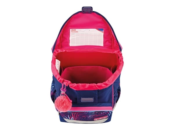 Herlitz UltraLight Plus Tropical Chill, Pennfack, Pencil pouch, Skolväska, Sport bag, Flicka, Grundskola, Ryggsäck, 15 l, Framficka, Sidoficka