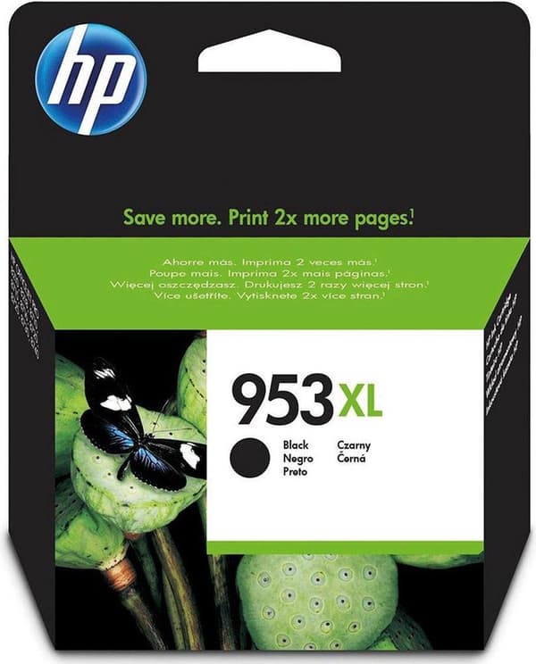 HP 953XL sort original blækpatron med høj kapacitet