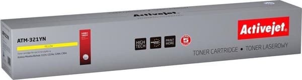 ActiveJet ATM-321YN Toner til Konica Minolta printer; Konica Minolta TN321Y udskiftning; Supreme; 25000 sider; gul.