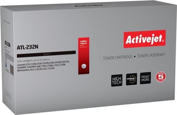 Activejet ATL-522N -värikasetti (Lexmark 52D2000 -tulostimen vaihto; Supreme; 6000 sivua; musta)