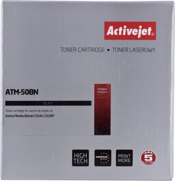 Activejet ATM-50BN toner (erstatning for Konica Minolta TNP50K; Supreme; 6000 sider; sort)