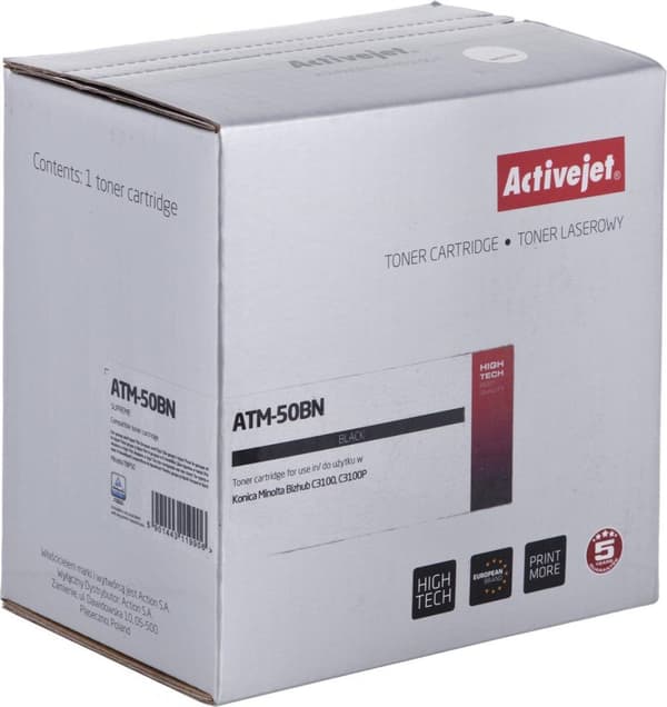 Activejet ATM-50BN toner (erstatning for Konica Minolta TNP50K; Supreme; 6000 sider; sort)