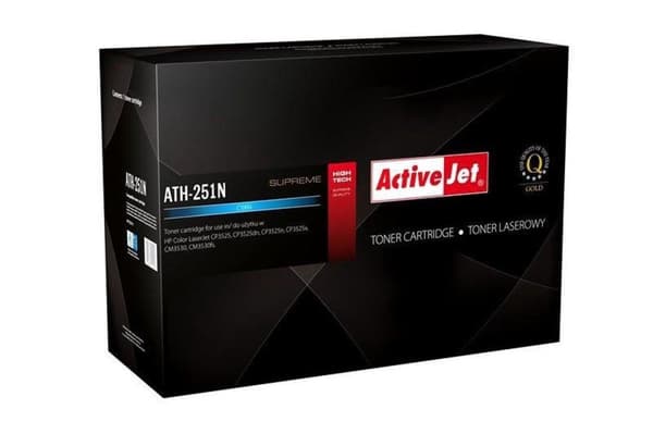 ActiveJet ATH-251N -väriaine HP-tulostimelle; HP 504A CE251A, Canon CRG-723C vaihto; Ylin; 7000 sivua; syaani.