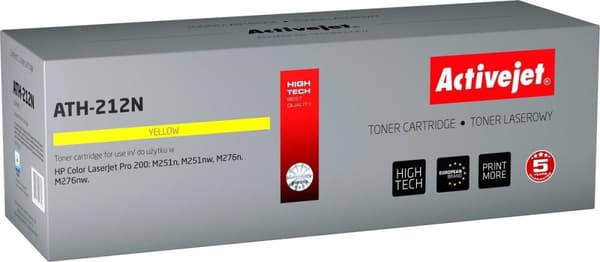 Activejet ATH-212N toner til HP printer; HP 131A CF212A, Canon CRG-731Y erstatning; Supreme; 1800 sider; gul