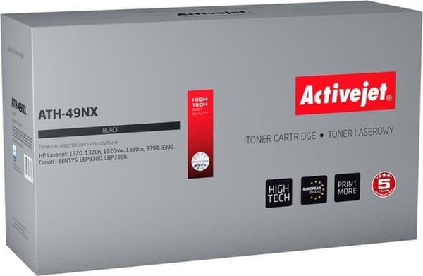 Activejet ATH-49NX toner (erstatning for HP 49X Q5949X, Canon CRG-708H; Supreme; 6000 sider; sort)