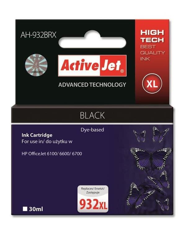 Activejet AH-932BRX blæk (erstatning for HP 932XL CN053AE; Premium; 30 ml; sort)