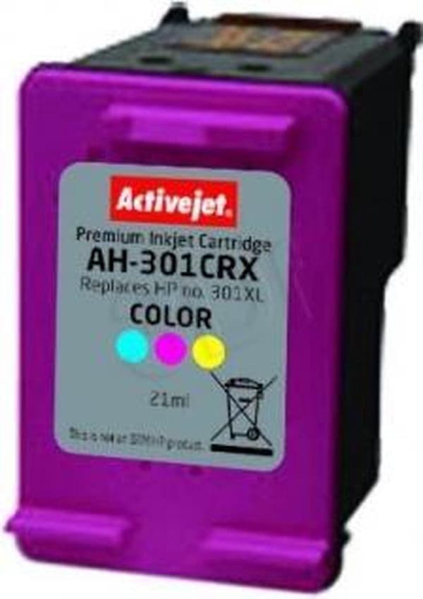 Activejet AH-301CRX -muste (HP 301XL CH564EE -yhteensopiva; Premium; 21 ml; väri)