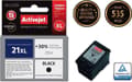 Miniatyrbillede 1 af 6: Activejet AH-21RX-blæk (erstatning for HP 21XL C9351A; Premium; 20 ml; sort)