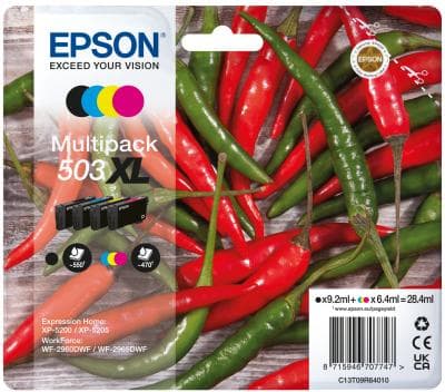 Epson 503XL Multipack - 4-pack - XL - svart, gul, cyan, magenta - original - blister med RF / akustisk larmsignal - bläckpatron - för Expression Home