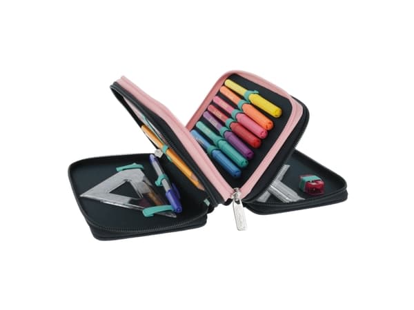 Herlitz TriCase Fancy Peacock, 31 kpl, Monivärinen, Polyesteri, Kuvio, 190 mm, 70 mm