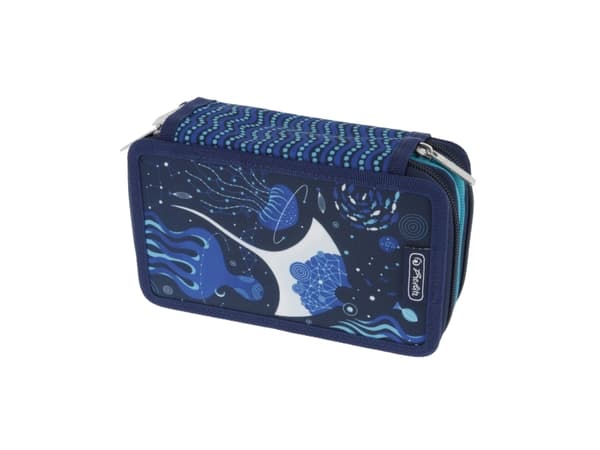 Herlitz TriCase Deep Ocean, 31 kpl, Sininen, Valkoinen, Polyesteri, Kuva, 190 mm, 70 mm
