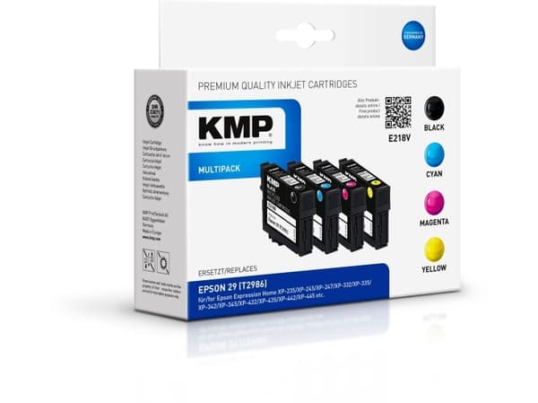 KMP MULTIPACK E218V - 4-pack - svart, gul, cyan, magenta - kompatibel - bläckpatron (alternativ för: Epson 29, Epson T2986) - för Epson Expression Ho