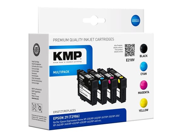 KMP MULTIPACK E218V - 4-pack - svart, gul, cyan, magenta - kompatibel - bläckpatron (alternativ för: Epson 29, Epson T2986) - för Epson Expression Ho