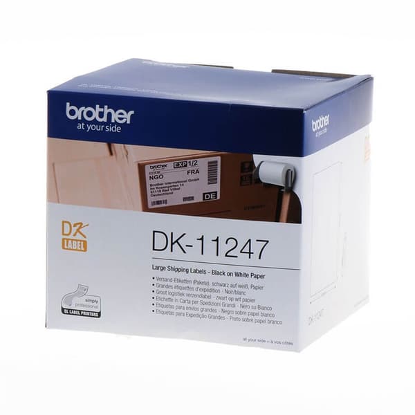 Brother Etikette rDK11247 103x164mm Svart på Hvit