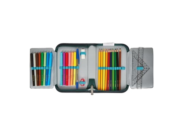 Herlitz Green Rex, 31 stykker, Grå, Turkis, Polyester, Bilde, 205 mm, 38 mm