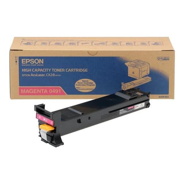 Magenta tonerpatron med hög kapacitet 8000 sidor för Epson AcuLaser CX28DN