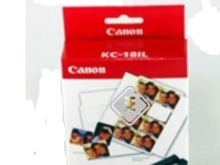 Canon KC-18IL - 17.3 x 22 mm skriverpatron / papirsett - for Canon SELPHY CP1000, CP1200, CP1300, CP1500, CP530, CP790, CP800, CP820, CP900, CP910