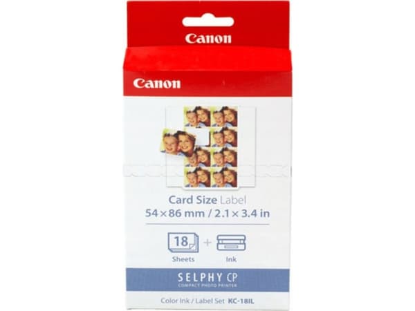 Canon KC-18IL - 17.3 x 22 mm skriverpatron / papirsett - for Canon SELPHY CP1000, CP1200, CP1300, CP1500, CP530, CP790, CP800, CP820, CP900, CP910
