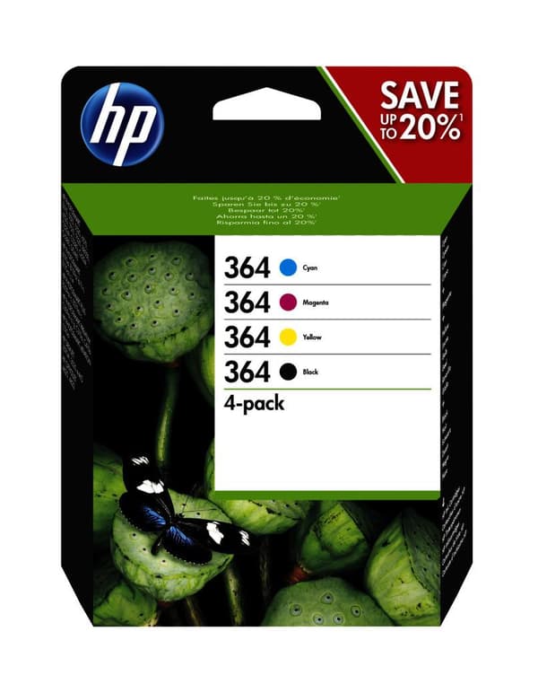 HP 364 4-värinen alkuperäinen N9j73ae