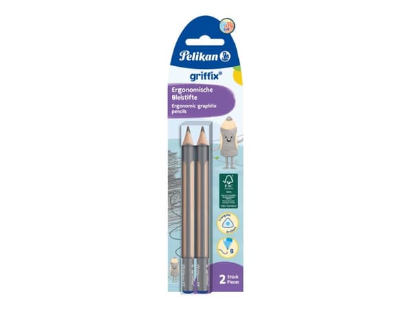 Pelikan 817028, B, Beige, Grå, Triangulär, 3,5 mm, 140 mm, 2 styck