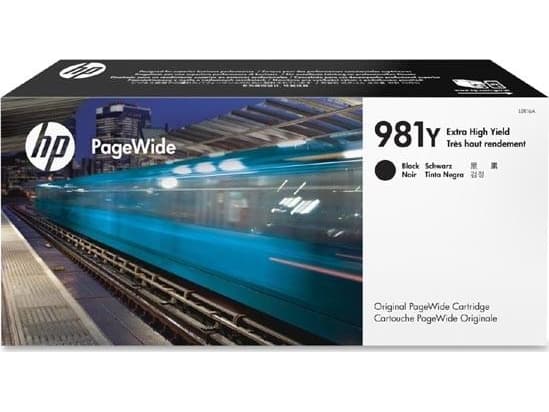 HP Ink HP Original Ink/Ink L0R16A, HP 981Y, black, 20000s, 343.5ml, extra high capacity, HP PageWide MFP E58650, 556, Flow 586 Purchases without regi