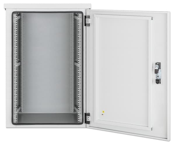 Intellinet 716123, Frittstående hylle, 18U, 100 kg, Nøkkellås, Forbedret kabelføring, 45 kg