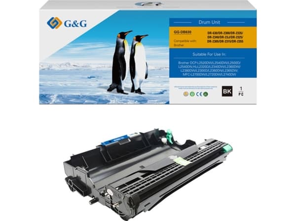 G&amp;G G&amp;G kompatibel trumma med DR2300, svart, 12000s, för Brother MFC-L2720DQ, DCP-L2500D, DCP-L2520DW, DCP-L2540DN