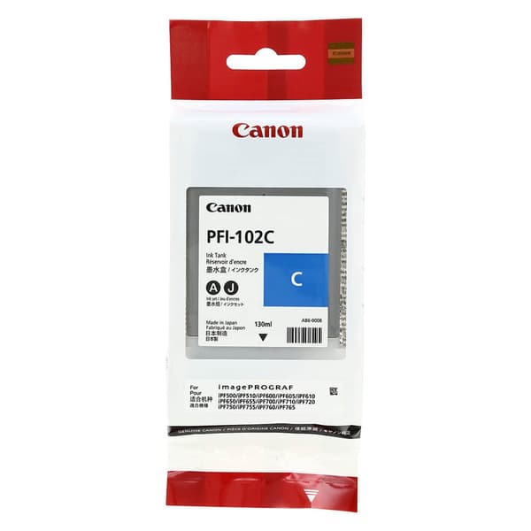 Canon Blæk 0896B001 PFI-102 Cyan