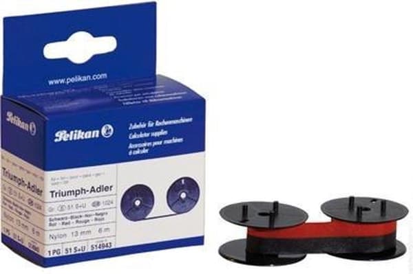 pelikan storlek 51 S+U/2 - Svart / Röd - 13mm x 6m - Band