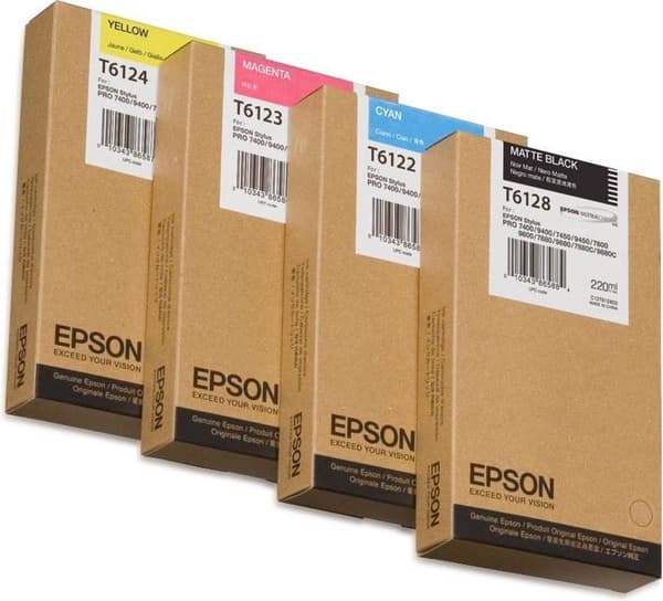 Epson T6128 - 220 ml - mattsvart - original - bläckpatron - för Stylus Pro 7400, Pro 7880, Pro 9800