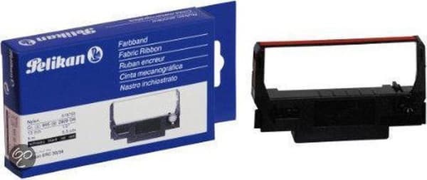 Pelikan - sort, rød - bånd - til Epson TM 270, 300A, 300B, 300C, 300D, U200, U210, U220A, U220B, U300, U325, U370, U375